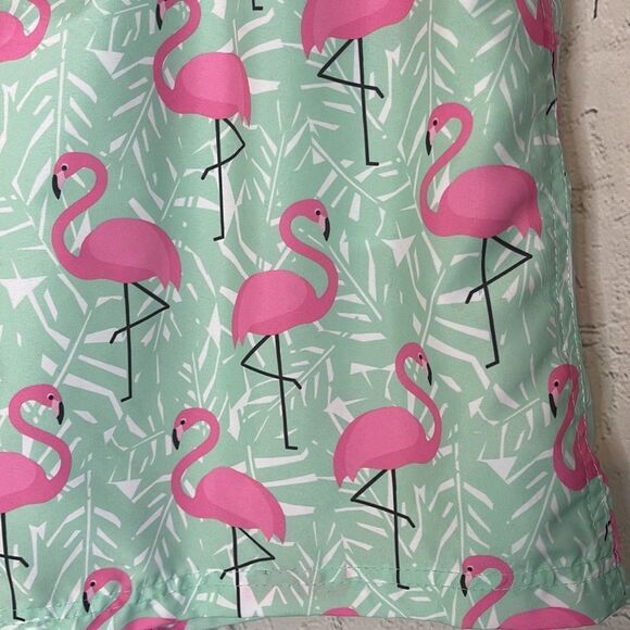 Pink Flamingo Men’s Swim Trunks size xl Draw String BROKEN ARROW - Picture 2 of 4